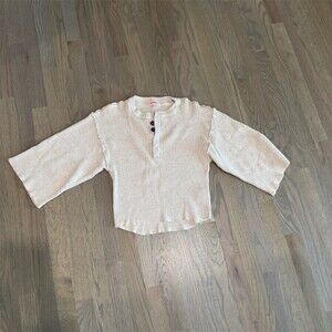 Urban Outfitters Cream Long Sleeve Top